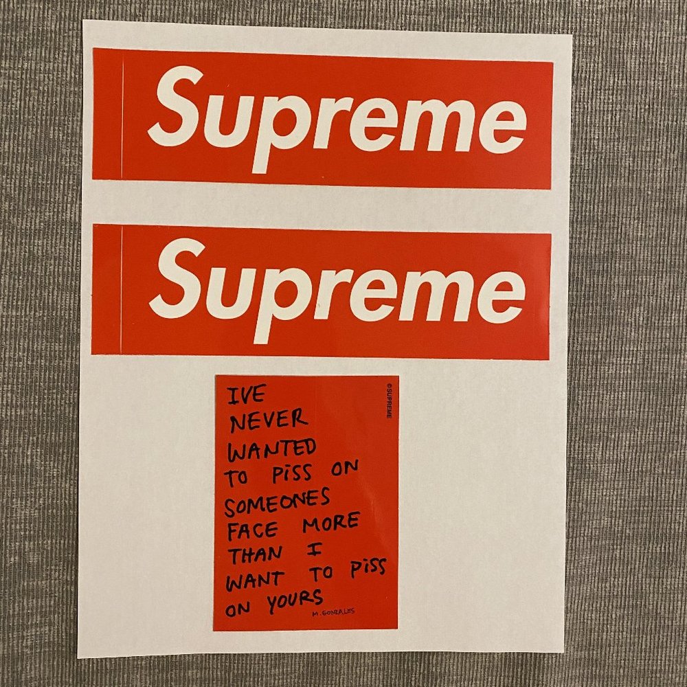 Supreme Sticker Pack Gonz Piss Red